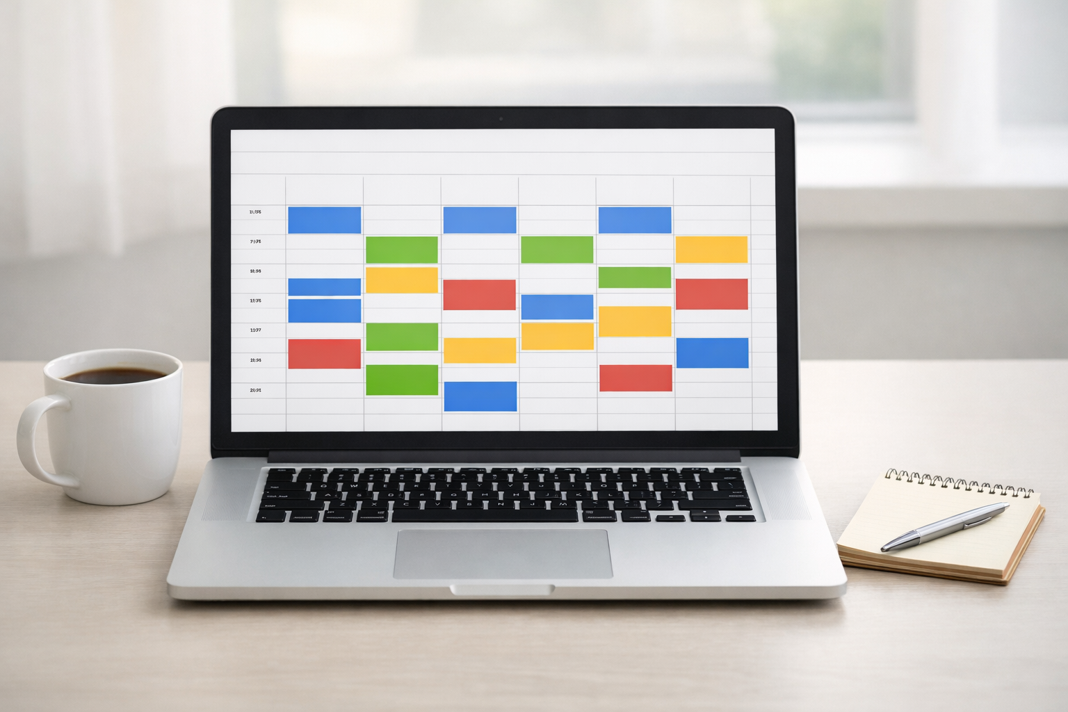 Clean organized calendar screen