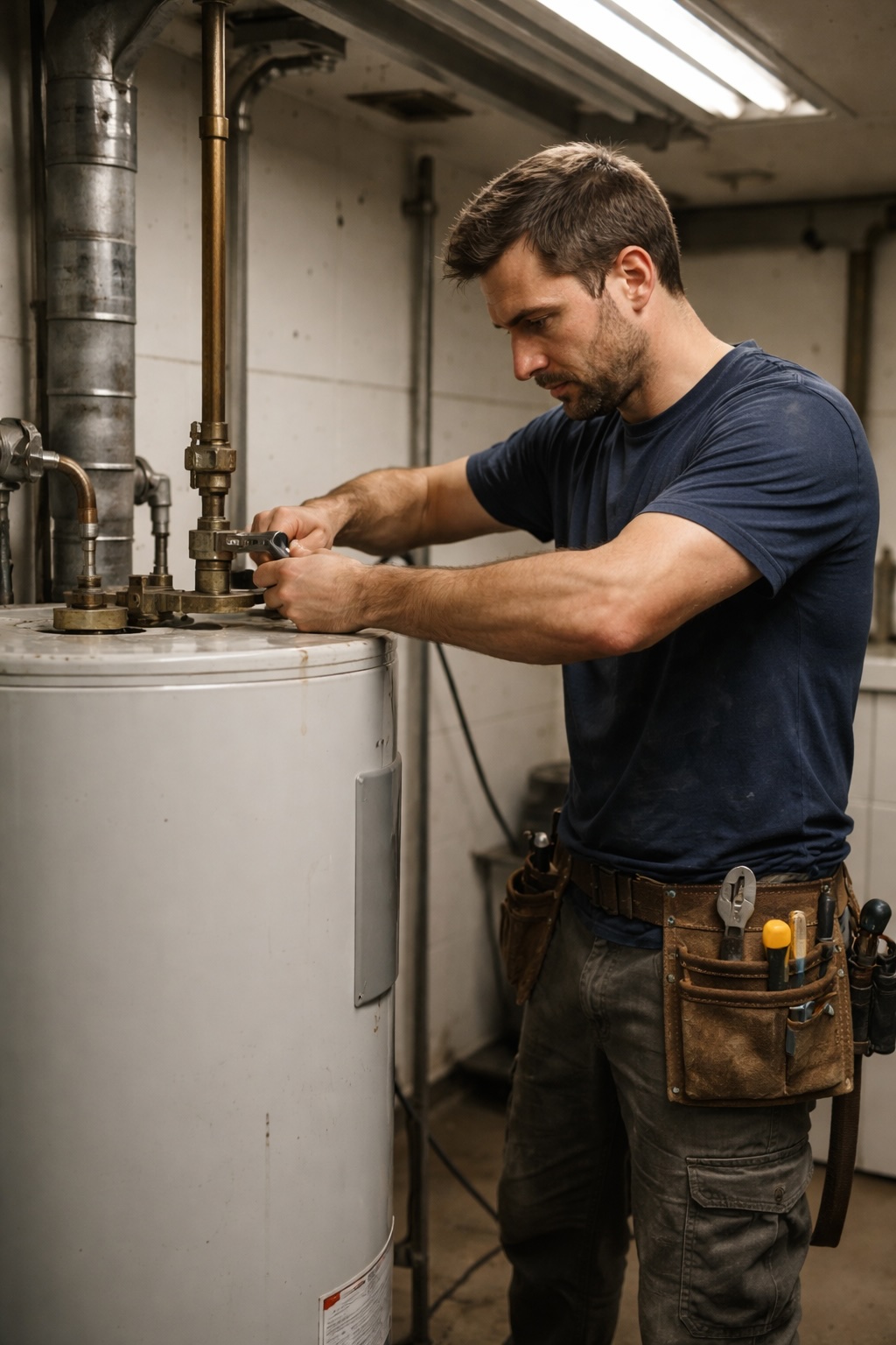 Tradesperson working on job site